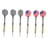 Gogogmee 6pcs Metal Flag Darts Indoor Darts for Adults for Recreational Games Enhanced Grip for Easy Use Random Styles Included view 1