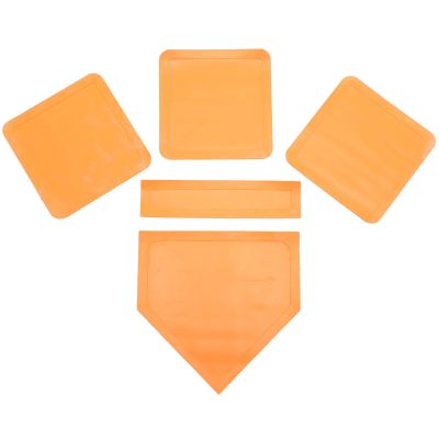 KOMBIUDA Rubber Baseball Base Set Durable Training Equipment for Kickball Softball and Baseball Plates for Backyard and School Use Lightweight and Portable