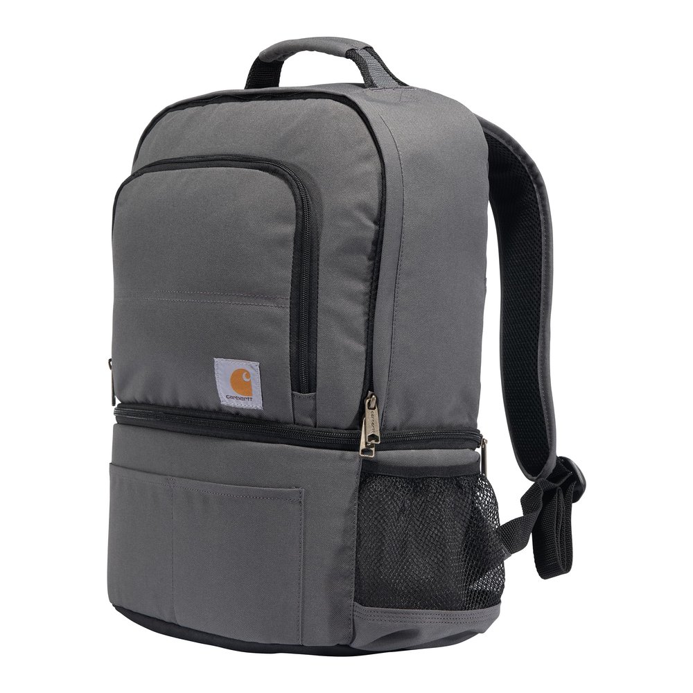 Carhartt Insulated 24 Can Two Compartment Cooler Backpack, Fully-Insulated Base, Durable Water-Resistant for Camping, Beach & Travel, Gravel