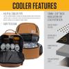 Carhartt Insulated 24 Can Two Compartment Cooler Backpack, Fully-Insulated Base, Durable Water-Resistant for Camping, Beach & Travel, Gravel view 3