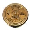 Antique Brass Finish Traveler's Pocket Poam Compass with a 100 -Year Calendar and Nautical Retro Style is a Useful Navigation Tool for Travelers. view 3