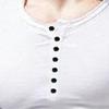 SWJGLITTR Mens Muscle Slim Henley T Shirts Lightweight Slim Fit Crewneck T-Shirts Athletic Button Henleys Short Sleeve (White,Large) view 3