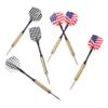 BIUDECO 6pcs Metal Flag Darts with Cusp Tips Durable Throwing Darts Game Accessory for Indoor Fun Lightweight and Stylish Design Random Styles Included view 1