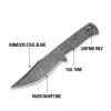 3Pcs Damascus Steel Knife Blank Blade for Knife Making, Damascus knife blank, Damascus Blank Blade Knife with Sheath, Handmade Hunting Skinning Knife Blade Blank view 4