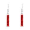 From the Heart Texas Tech Red Raiders Nameplate Earrings Silver Jewelry Gift TTU view 1
