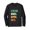 Legend Since April 1975, 51th Birthday Vintage 51 Years Old Long Sleeve T-Shirt view 1