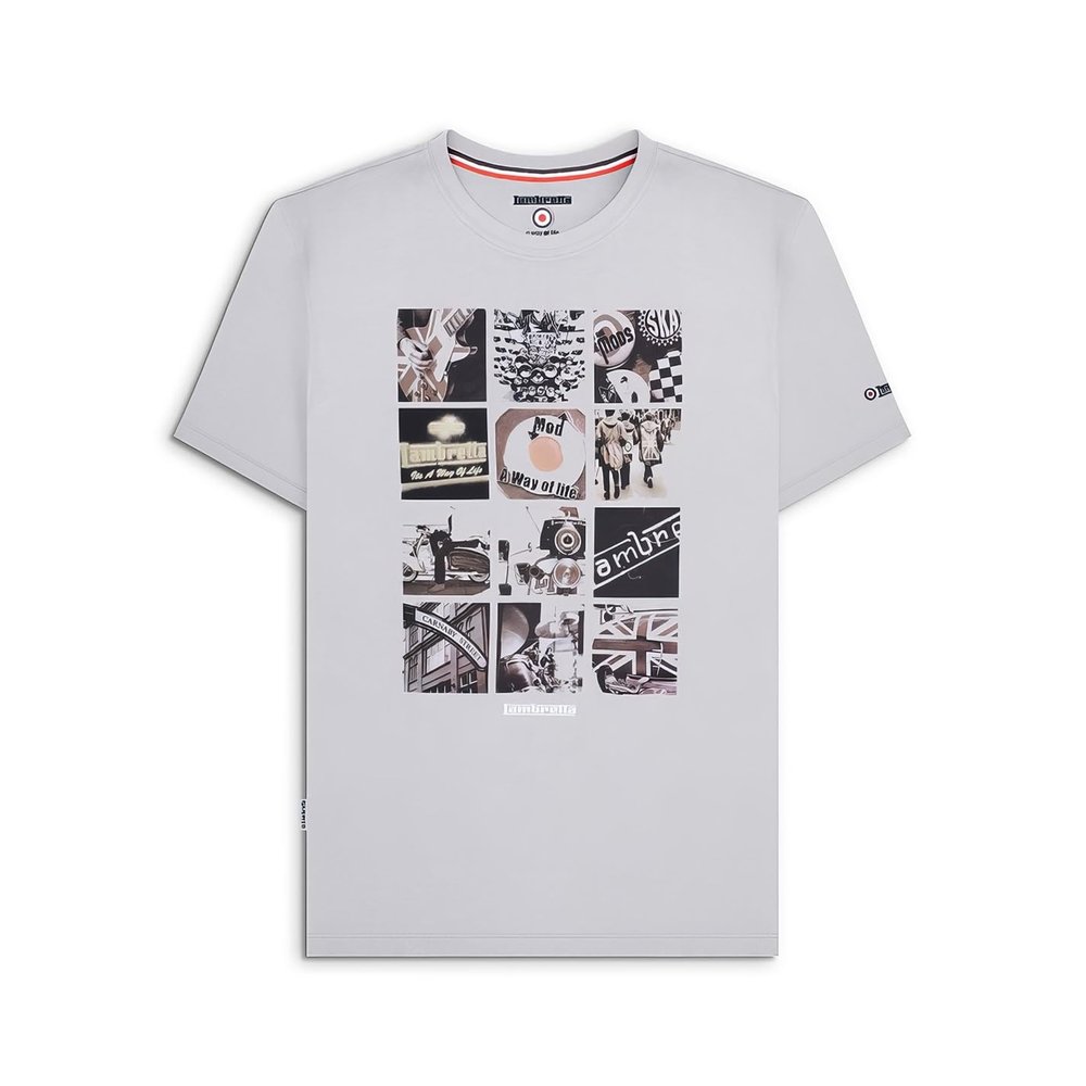 Lambretta Mens Grey Photo T-Shirt M