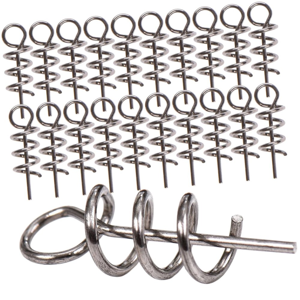 BIUDECO Fishing Lure Spring Pins Metal Lure Spring Soft Lure Spring Parts Centering Pin Twists Lock Pins for Anglers