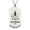 Generic Dog Tag Necklace, Interpreter And Translator Gift, The Legend Has Retired, Silver Stainless Steel, Engraved view 1