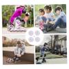 KOMBIUDA 4pcs Glowing Inline Skating Wheels Pu Roller Skates Wheel for Beginners and Pros Easy to Install Suitable for Indoor and Outdoor Use view 4