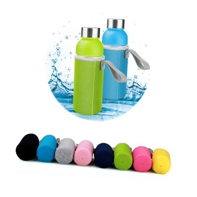 KOMBIUDA Insulated Water Bottle Carrier Bag Pouch Holder for Stainless Steel Plastic Bottles Lightweight for Outdoor Activities Gray