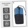 Anneome 1set Reusable Microfiber Towels Quick Drying Portable Towel for Camping Gym and Travel Drawstring Bag view 4