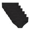 Hanes Girls' Big Underwear, Comfort, Period. Panties, Moderate Protection, 6-Pack, Hipster-Black-6 Pack view 1