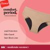 Hanes Girls' Big Underwear, Comfort, Period. Panties, Moderate Protection, 6-Pack, Hipster-Black-6 Pack view 3