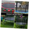 LIOOBO 1pc Trampoline Replacement Mat Black Jumping Mat Round Bungee Mesh for Outdoor Use Heavy Duty with High Stitching for Extra Security view 3