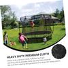 LIOOBO 1pc Trampoline Replacement Mat Black Jumping Mat Round Bungee Mesh for Outdoor Use Heavy Duty with High Stitching for Extra Security view 4
