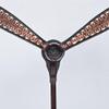 Comfytack Western Horse Breast Collar Hand Tooled Genuine American Leather Tack Dark Brown | Heavy Duty Adjustable Western Riding Breastplate for Trail Barrel Racing Ranch Show Horse view 2