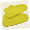 KOMBIUDA Silicone Shoe Covers Non-slip Rainproof Shoes Protector for Men and Women Durable Thicken Overshoes for Outdoor Activities Yellow s view 4