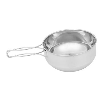 BCOATH Outdoor Cooking Supplies 1pc Stainless Steel Bowl Lightweight Folding Design for Camping Hiking Picnic