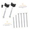 LIOOBO 12pcs Trampoline Anchor Kit Trampoline Screws Iron Screws for Boys and Girls Fixing Tools view 3