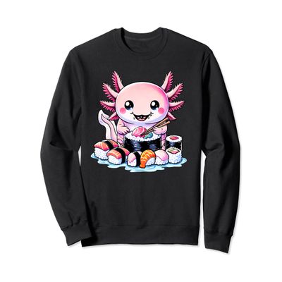 Axolotl & Sushi Lover Japanese Cuisine Amphibian Sweatshirt