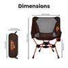 Advnture Club Portable Camping Chair with 3 Towels | Compact, Foldable & Sturdy - Lightweight Backpacking Chair for Camping, Hiking, Beach, Tailgates and More | 330 Lbs Capacity view 3