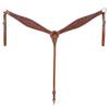 Comfytack Western Horse Breast Collar Hand Tooled Genuine American Leather Tack Brown | Heavy Duty Adjustable Western Riding Breastplate for Trail Barrel Racing Ranch Show Horse view 1