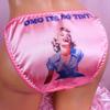 Ania's Women's Sissy SATIN Humiliation Pin-ups Panties Shiny Wetlook Naughty BACK Print Pink or White Panties! (White Its So Tiny, 7) view 4