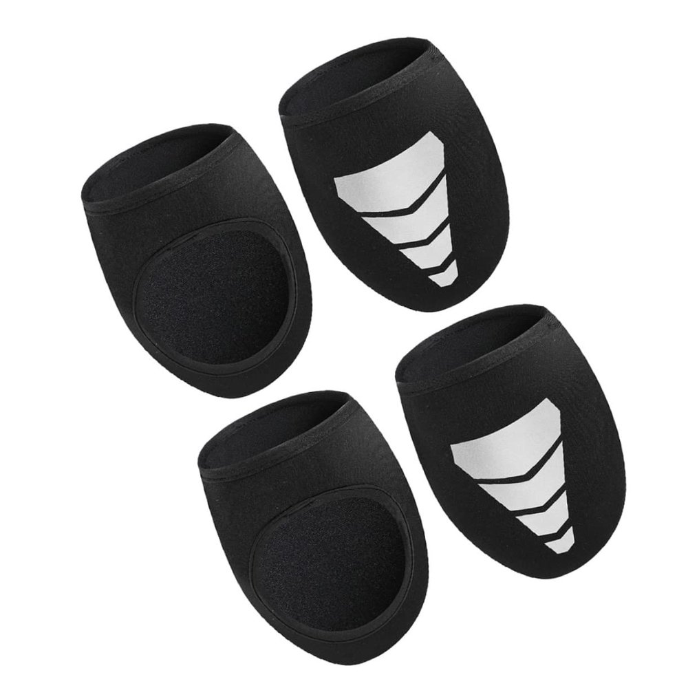 LIOOBO 2pairs Flexible Comfortable Cycling Shoe Covers Warm Outdoor Overshoes Reflective Socks Safe Riding Shoes Cover for Cycling