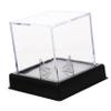 BCOATH 1set Acrylic Baseball Display Case Black Base Softball Holder Box for Organized Sports Memorabilia and Collectibles and Easy to Clean