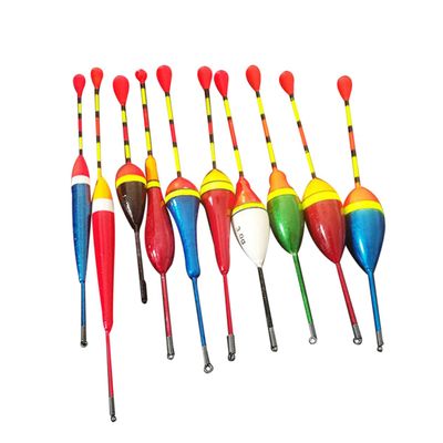LIOOBO 10Pcs Colorful Fishing Bobbers Floaters with Multiple Weights to High Sensitivity Buoy Gear for Accurate Bite Detection in Fishing
