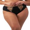 elomi Women's Plus Size Teagan High Leg Brief, Black Almond view 1