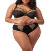 elomi Women's Plus Size Teagan High Leg Brief, Black Almond view 4