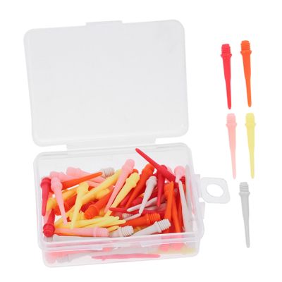 LIOOBO 80pcs Mixed Plastic Dart Points for Electronic Dartboards Soft Tips Slip Design for Easy Installation Accessory for Throwing Toys and Professional