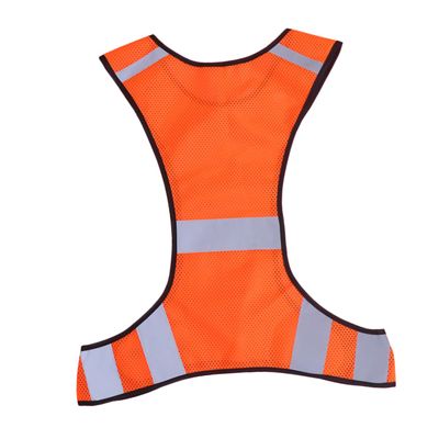 BESPORTBLE Reflective Running Safety Vest for Adults Cycling Vest Fluorescent Orange High Visibility Outdoor Gear for Jogging and Biking Breathable Mesh Material