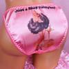 Ania's Women's Sissy SATIN Humiliation Pin-ups Panties Shiny Wetlook Naughty BACK Print Pink or White Panties! (White Sissy Pantyboy, 7) view 4