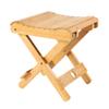 BESPORTBLE Portable Bamboo Folding Stool Lightweight Multi-Purpose Low Seat for Fishing Camping and Home Use Durable Handmade Wood Design view 1