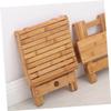 BESPORTBLE Portable Bamboo Folding Stool Lightweight Multi-Purpose Low Seat for Fishing Camping and Home Use Durable Handmade Wood Design view 4