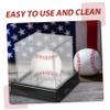 BESPORTBLE Baseball Case Display Storage Box Plastic Cube for Collectibles Ball Display Holder view 4