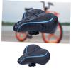 Anneome Comfortable Bike Saddle with Shock Absorption Ergonomic Design for Men Women Fits Mountain Road Bikes Breathable Cushion for Black Blue view 2