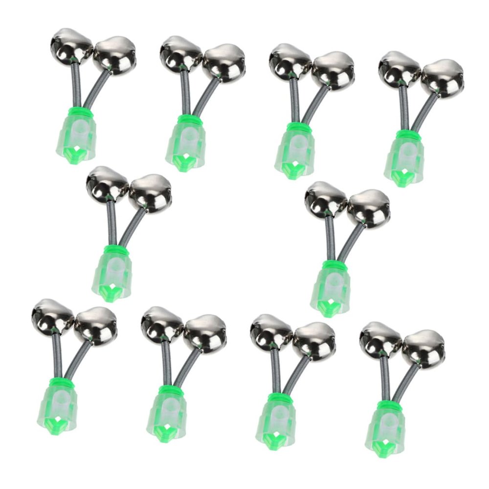LIOOBO Fishing Rod Alarms 10 Pack Fishing Bite Alarm Bells Fish Pole Bell for Sea Freshwater Anglers