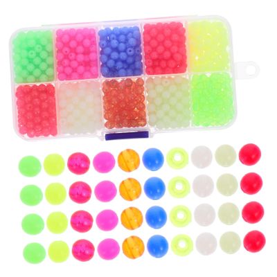 Anneome 1000pcs Bean Night Light Beads Luminous Fishing Beads Round Fishing Gear Accessories Random