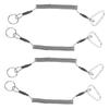LIOOBO 4pcs Stretch Lanyard for Tools Coiled Lanyard Buckles for Outdoor Fishing view 1