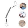 LIOOBO 4pcs Stretch Lanyard for Tools Coiled Lanyard Buckles for Outdoor Fishing view 2