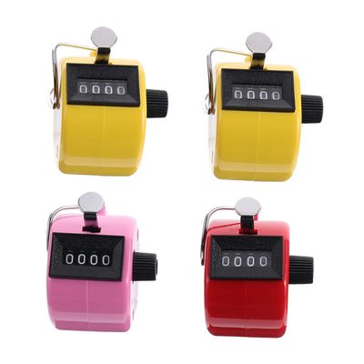 LIOOBO 4pcs Handheld Tally Counters Mini Click Counters for Sports Games and Knitting Plastic Design Function Random