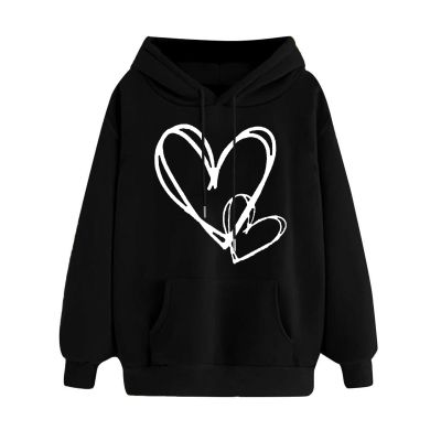 Womens Hoodies Casual Long Sleeve Cute Tops Sweatshirt Fleece Lined Hooded Drawstring Trendy Teen Girls Y2K Clothes