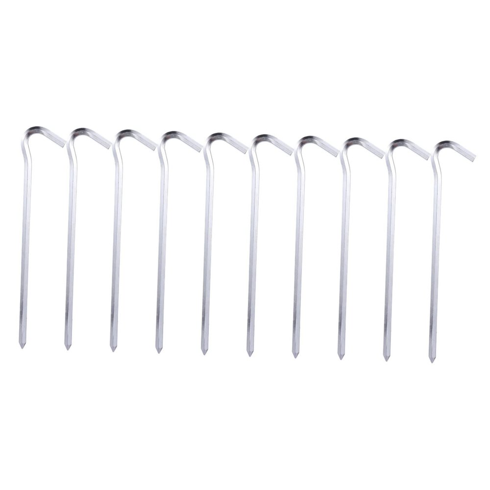 Anneome 10pcs Outdoor Tent Pegs Corrosion Resistant Stakes for Hiking Camping and Garden Use