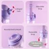 Everyday Delights Kuromi Water Bottle Double Covers with Straw and Strap 520ml - Purple view 3