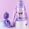 Everyday Delights Kuromi Water Bottle Double Covers with Straw and Strap 520ml - Purple view 4