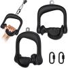 BeneLabel 2Pcs Ergonomic Grips D Handle Cable Attachment for Home Gym - Fits Your Hand Perfectly - Compatible with Cable Machines - 360 Rotation - 1000 lbs Weight Capacity view 1
